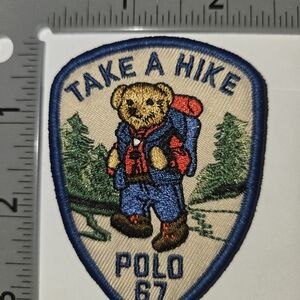 Polo Ralph Lauren Patches Take A Hike 67 Bear Embroidered Patch